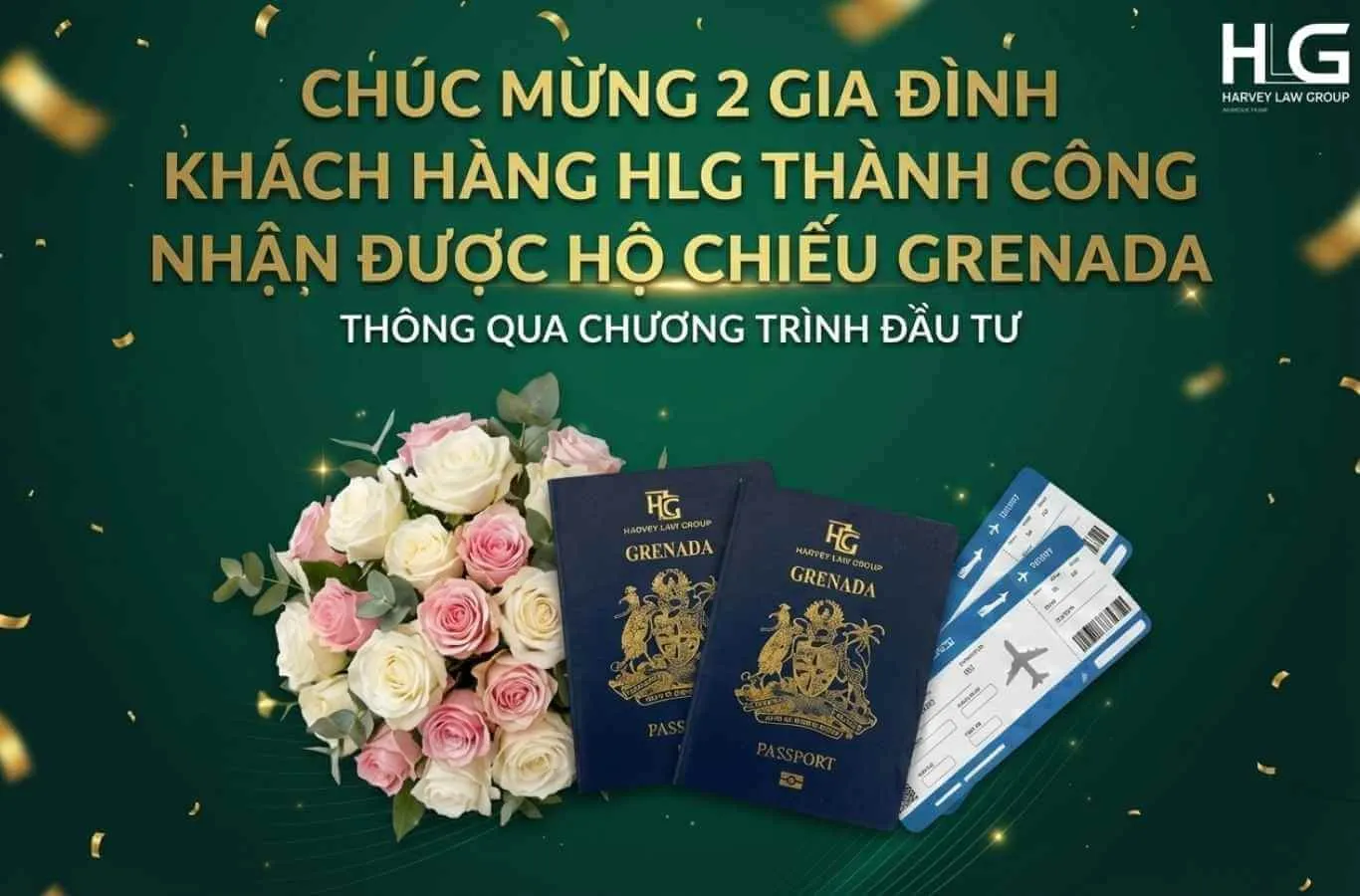 CHÚC MỪNG 2 GIA ĐÌNH CỦA HARVEY LAW GROUP THÀNH CÔNG NHẬN ĐƯỢC HỘ CHIẾU GRENADA