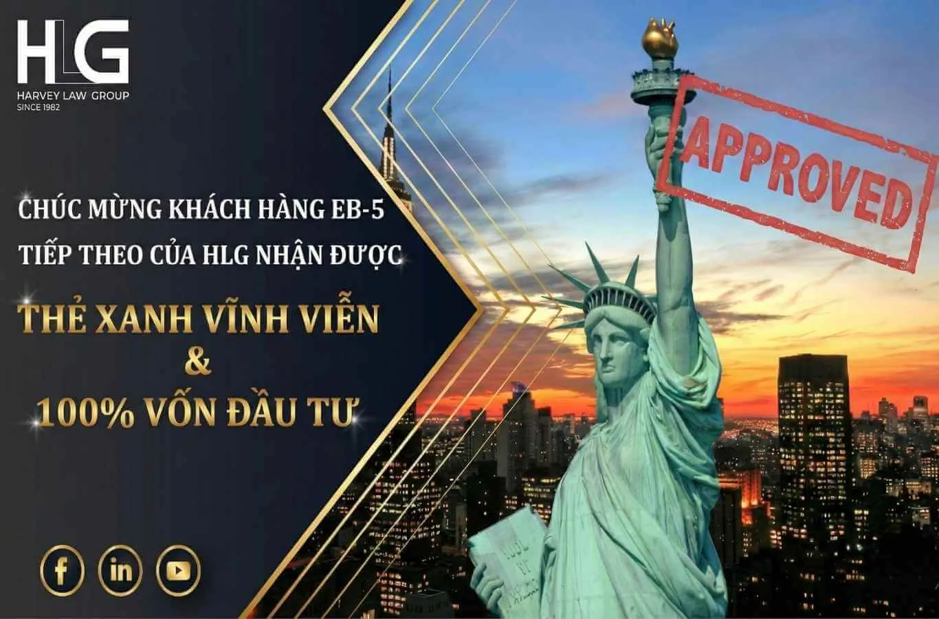 KHÁCH HÀNG EB5 CỦA HLG NHẬN THẺ XANH VĨNH VIỄN VÀ 100% VỐN ĐẦU TƯ