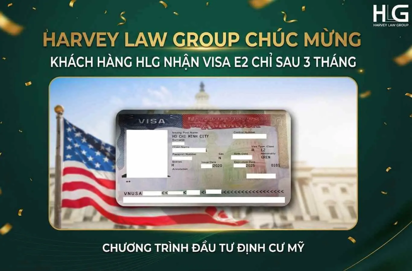 CHÚC MỪNG KHÁCH HÀNG HLG NHẬN VISA E2 CHỈ SAU 3 THÁNG