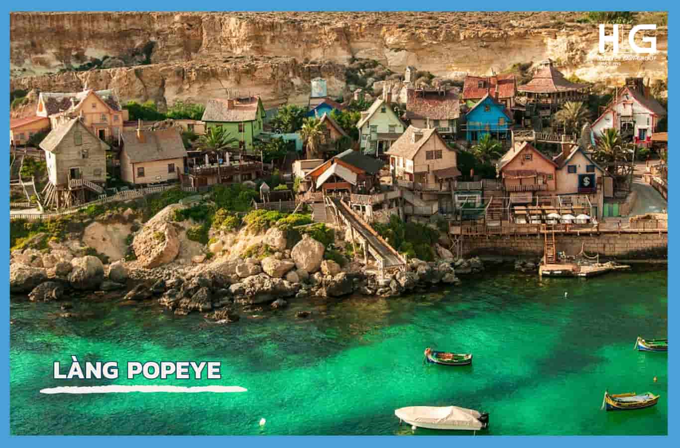 Khu cảnh tại xinh đẹp ngôi làng Popeye